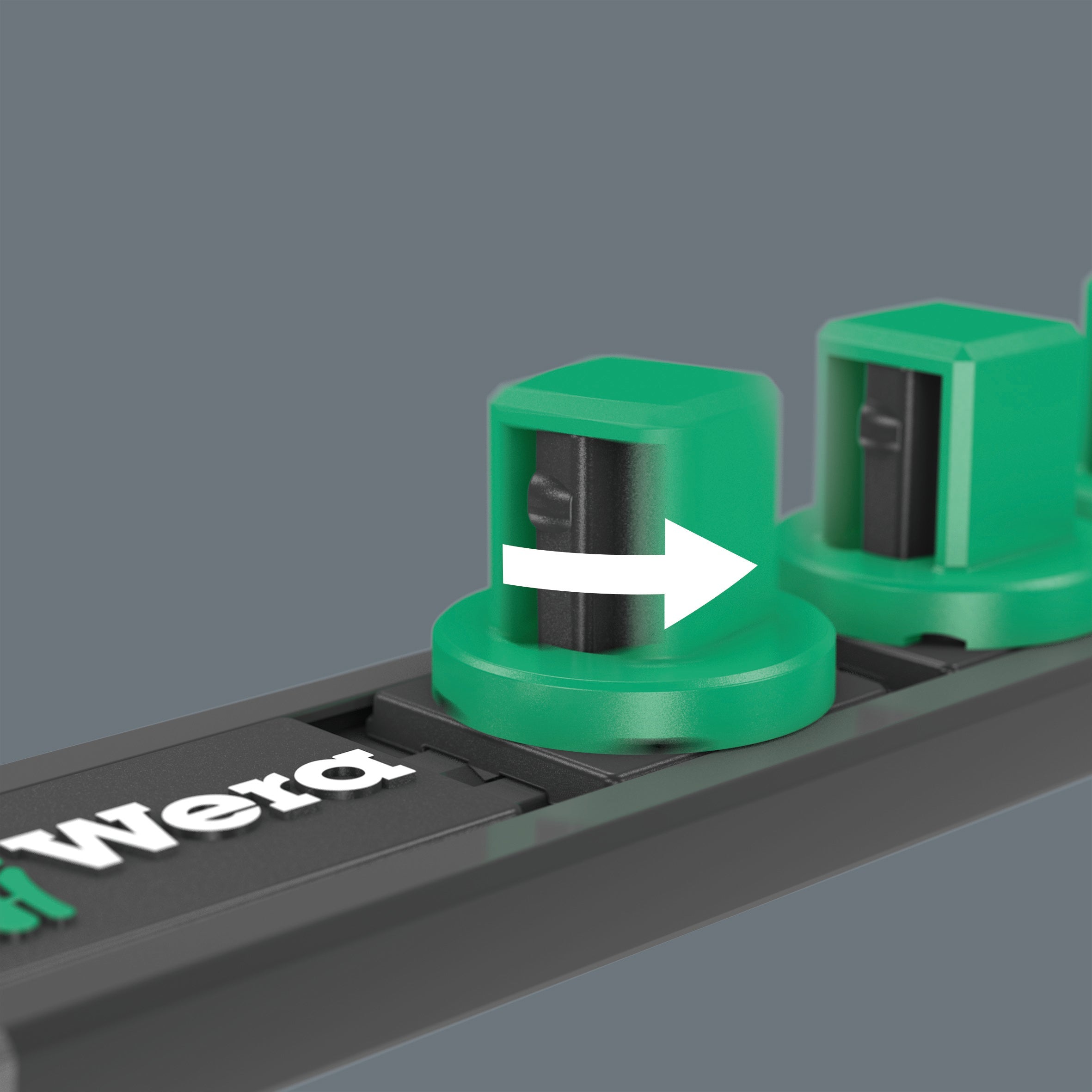 Wera 9607 Magnetic Rail B Impaktor 1 Socket Set 3/8