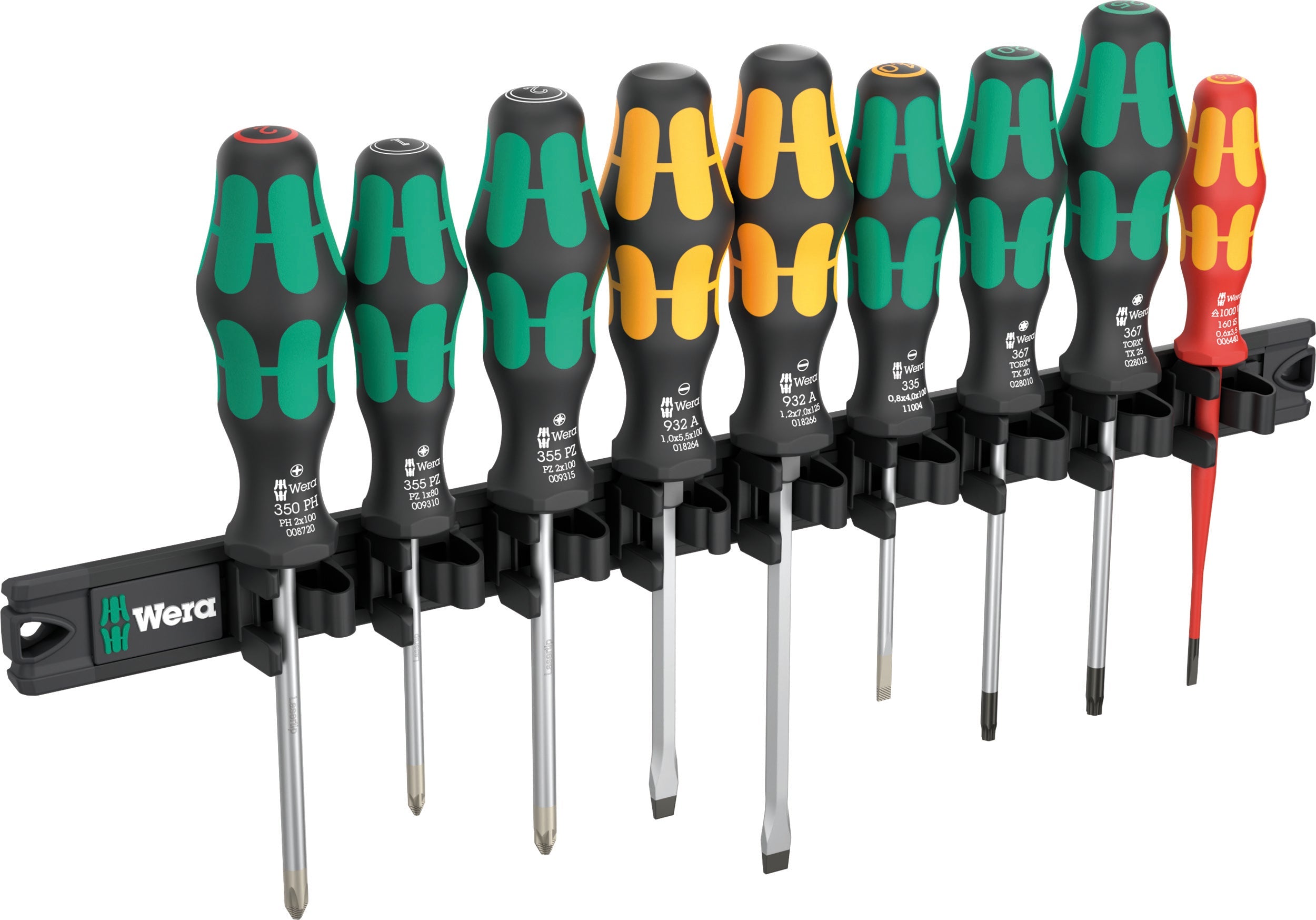 Wera 9650 Magnetic Rail Kraftform Screwdriver Set 05051012001