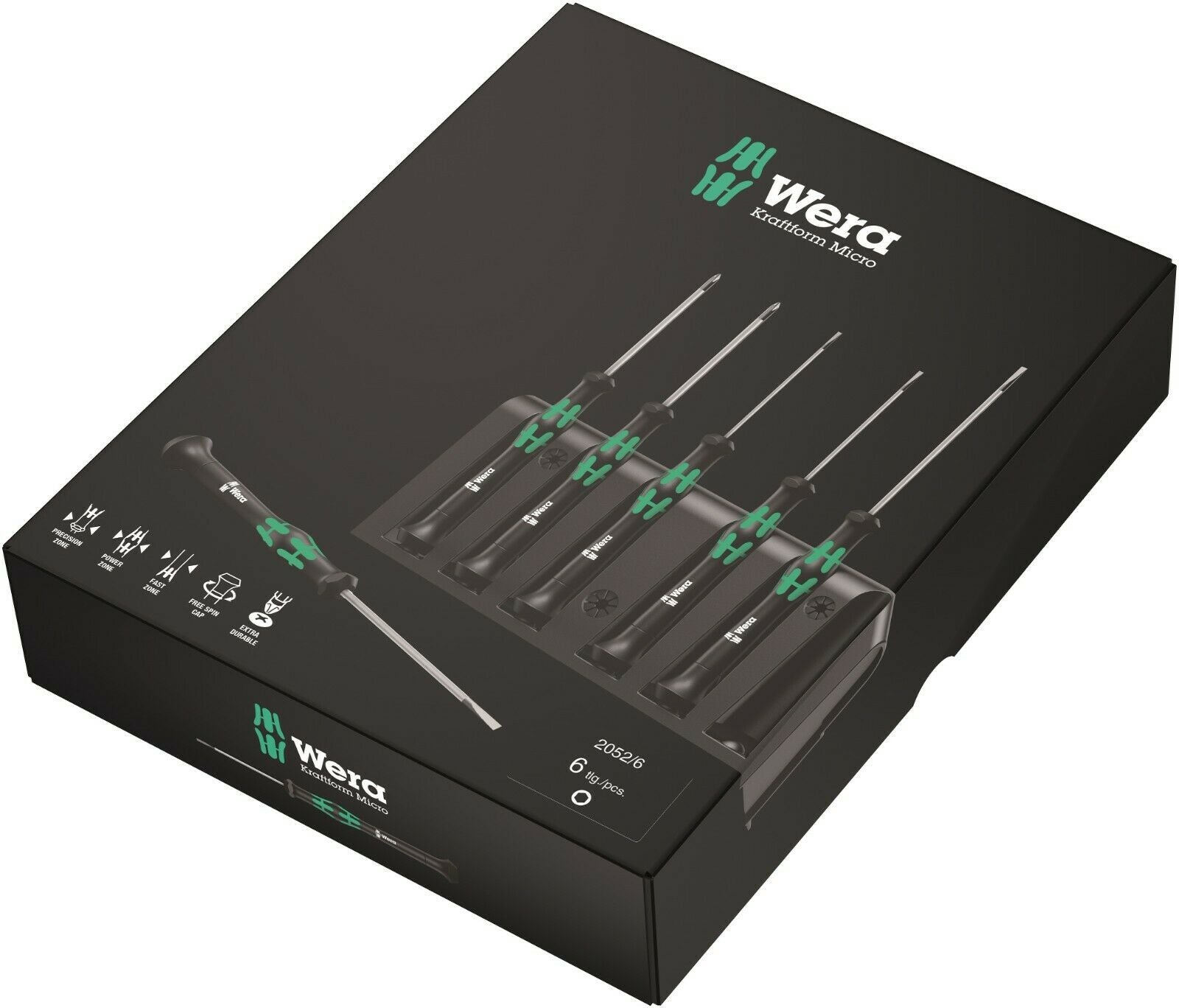 Wera 2052/6 Micro Precision Screwdriver Set With Rack 05118156001