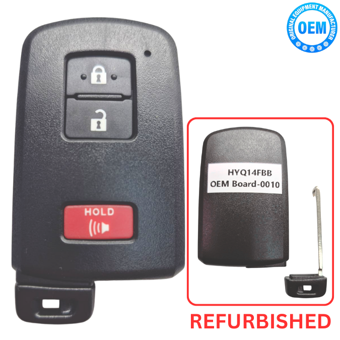 OEM Refurbished Smart Key Fob for 2021-2022 Toyota Tacoma & Tundra – FCC HYQ14FBB, P/N: 89904-35060 & 89904-0C050