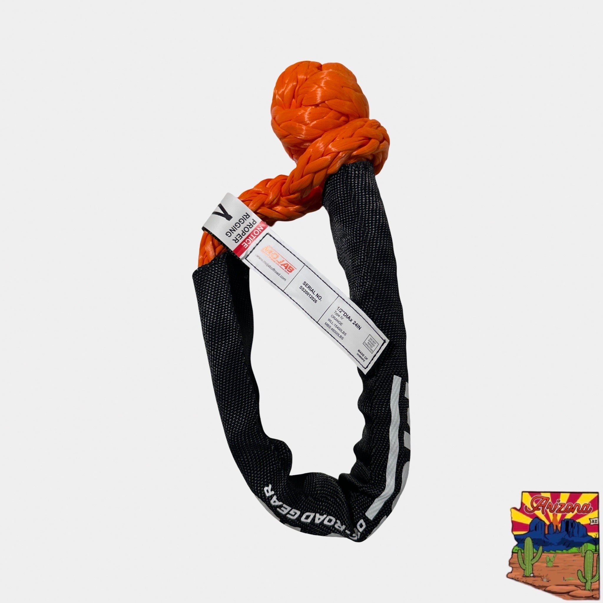 Soft Shackle 1/2'' x 22'' with sleeve and bag (Single Shackle) (Lifetime Warranty)