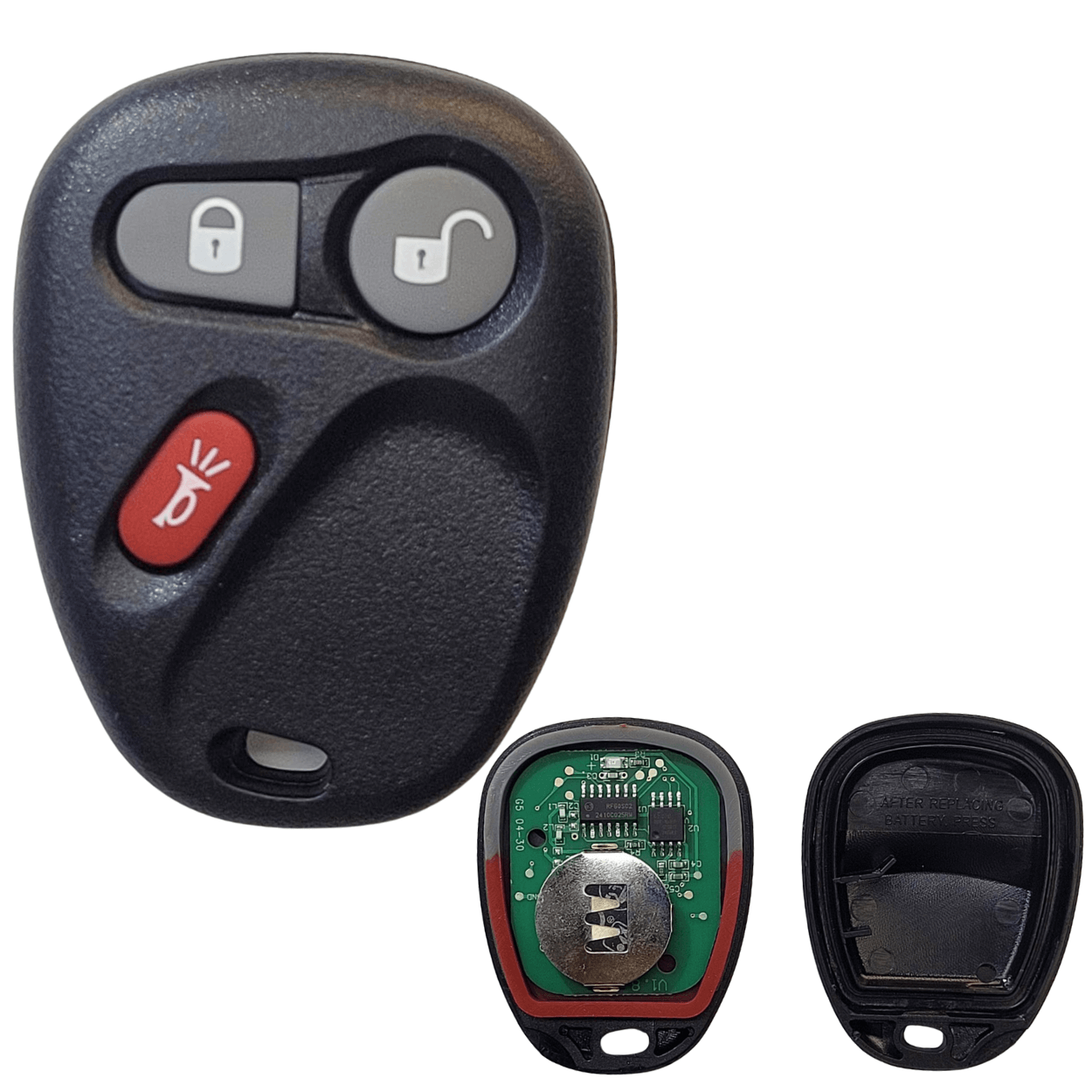 Cadillac Chevrolet GMC 3-Button Remote Transmitter FCC ID: KOBLEAR1XT - P/N: 15042968 - 315MHz  -  (key2u)