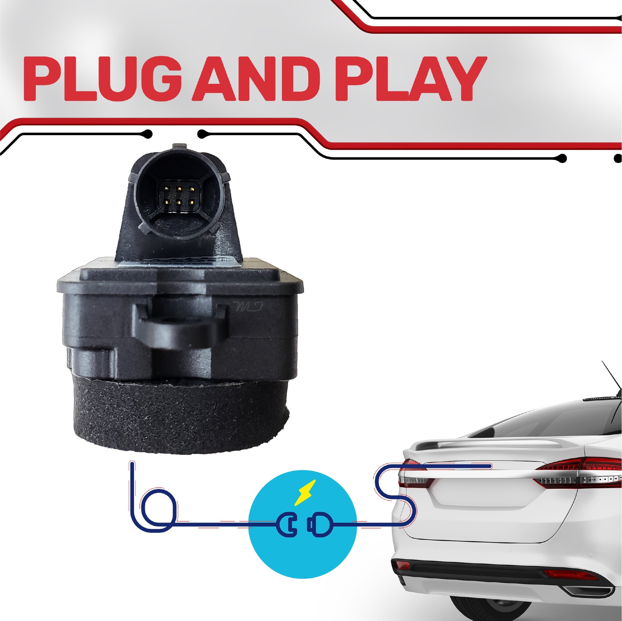 Chrysler 200 (2015-2017) OEM Replacement Backup Camera OE Part # 68230085AA, 68230085AB, 68230085AC, 68230085AD, 68230085AE, 68230085AF, 68230085AG