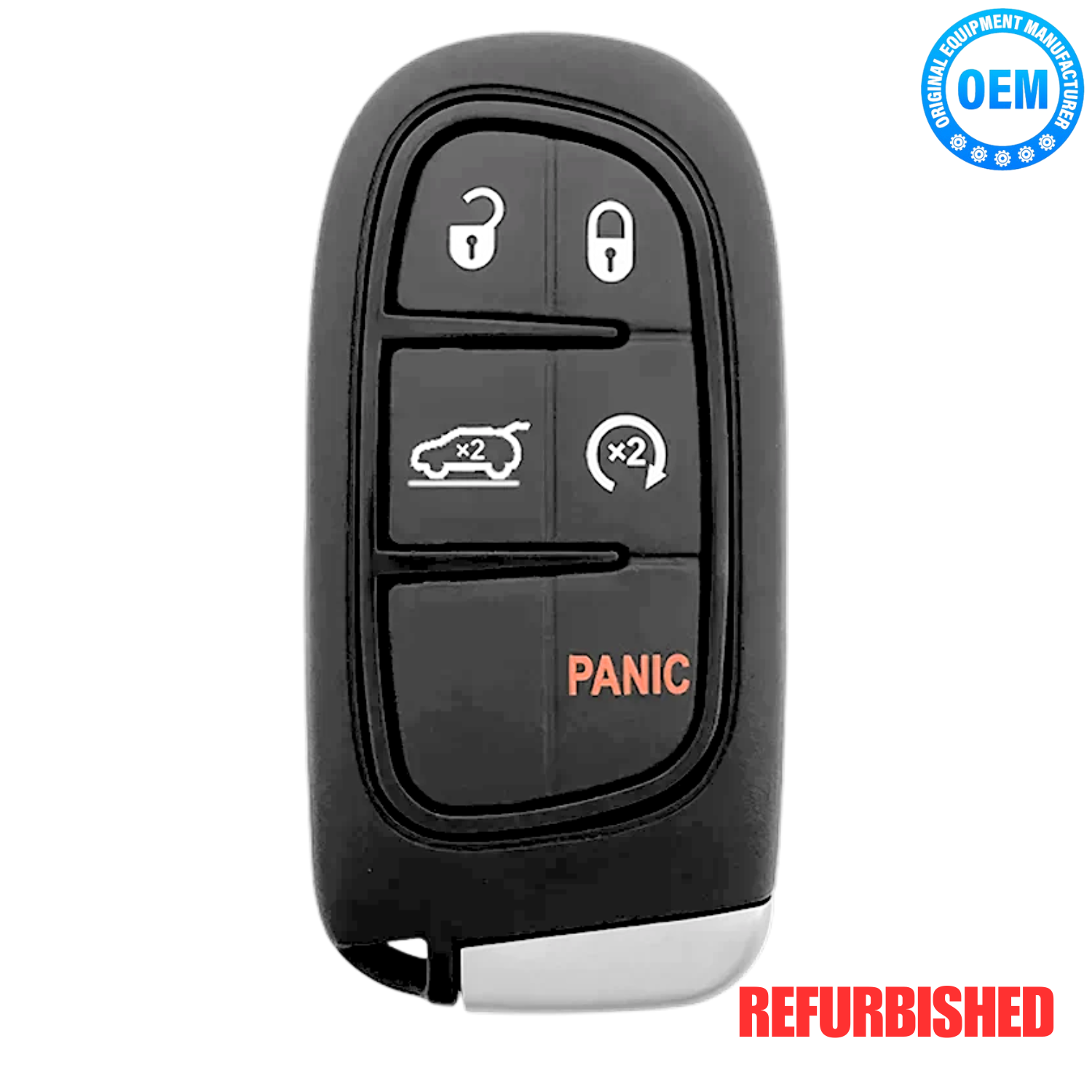 Jeep 4-Button Smart Key Fob GQ4-54T P/N: 68105078AG 433 MHz, Chip ID AES 128 Bit OEM Refurbished
