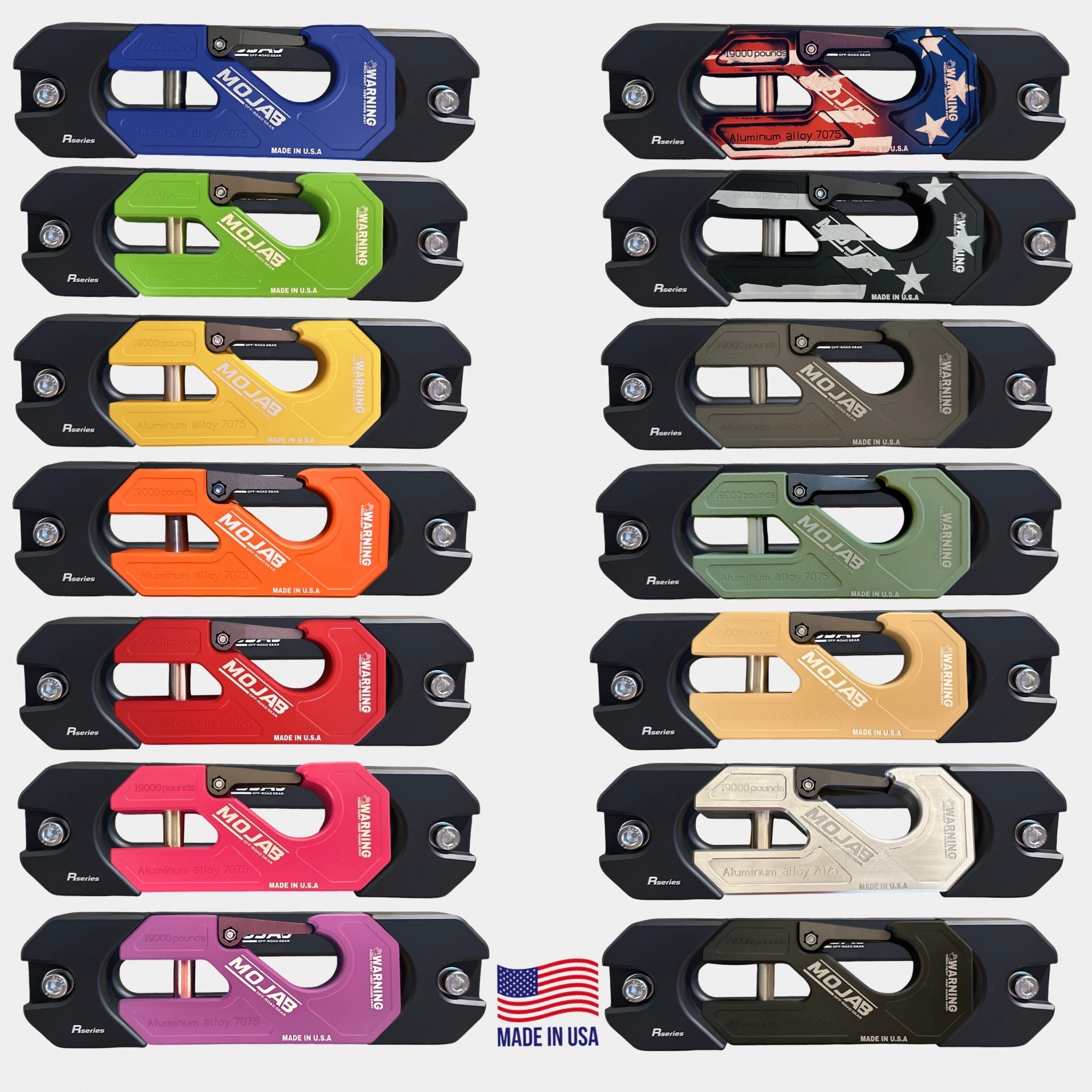 Aluminum Recessed Winch Shackle with Fairlead Kit, closed latch (LIFE TIME WARRANTY*)