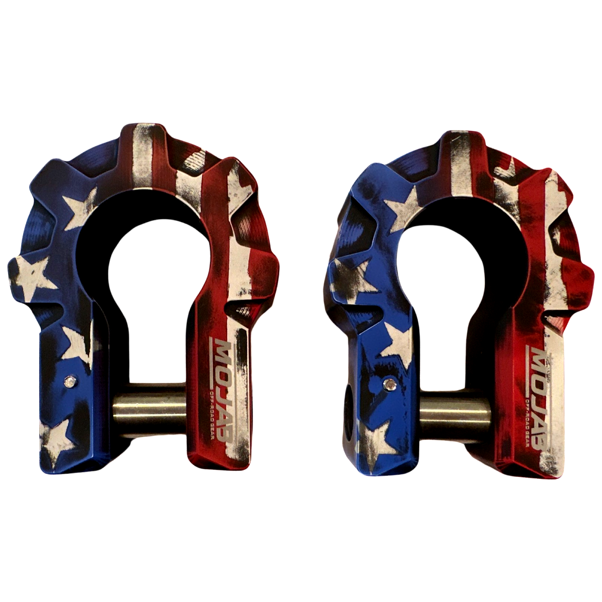 American Flag - 3/4'' Extreme duty Aluminum Shackle set (9T) - (LIFE TIME WARRANTY*)