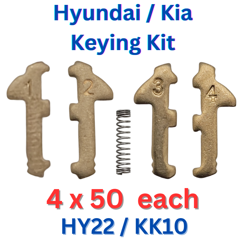 Hyundai / Kia Lock Repair Keying Kit For Door and Ignition Lock - Lot of 200Pcs. for HY22 / KK10 Key Blade.
