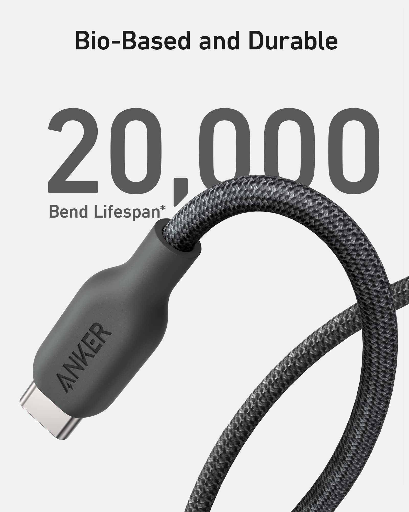 Anker <b>543</b> USB C to USB C Cable (240W, 10 ft)