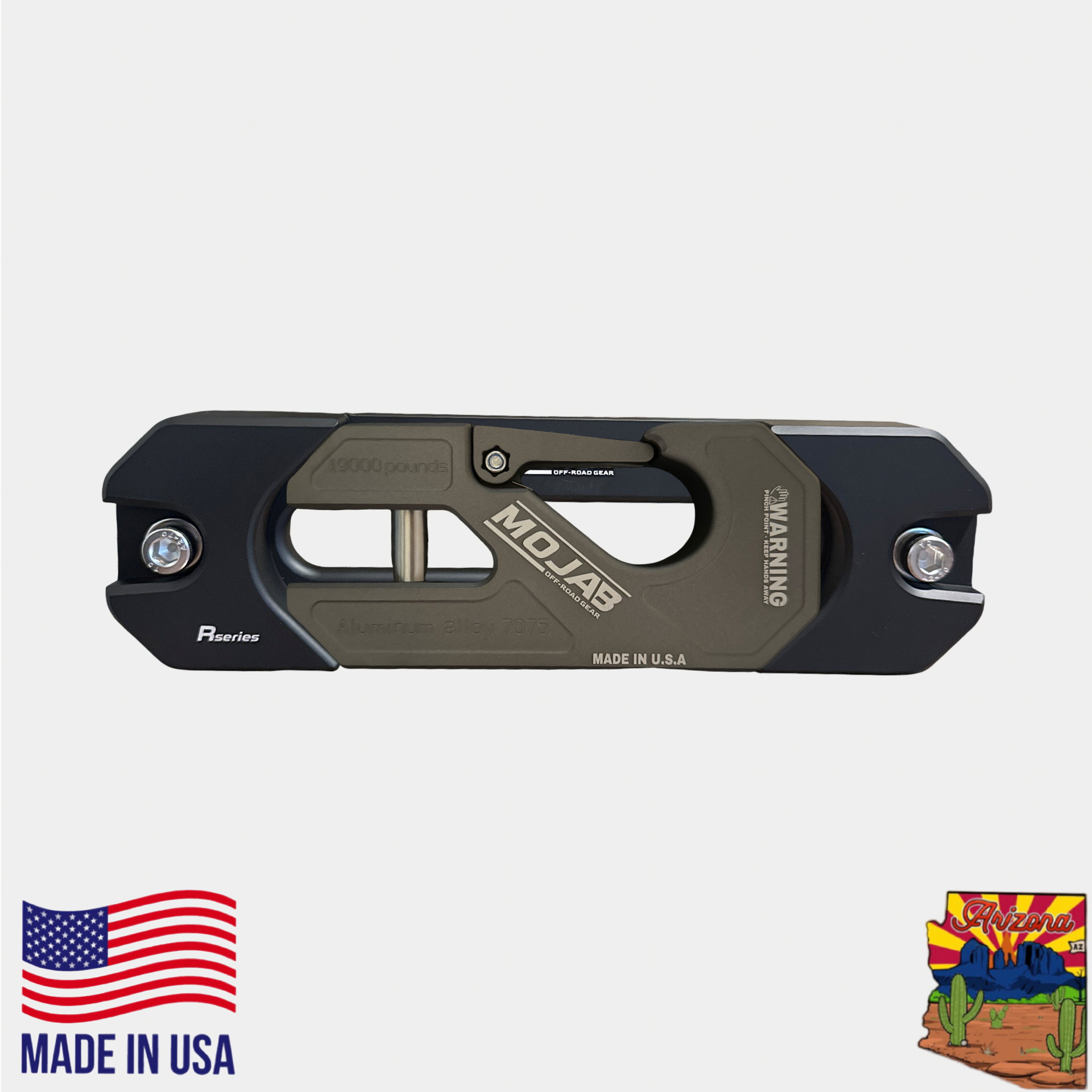 Aluminum Recessed Winch Shackle with Fairlead Kit, closed latch (LIFE TIME WARRANTY*)