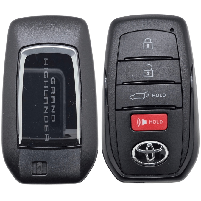 Toyota Grand Highlander 2024-2025 4 Button Smart Key Fob with Hatch | FCC ID: HYQ14FBX and P/N: 8990H-0E330, 04002-99392, 315 MHz | New OEM