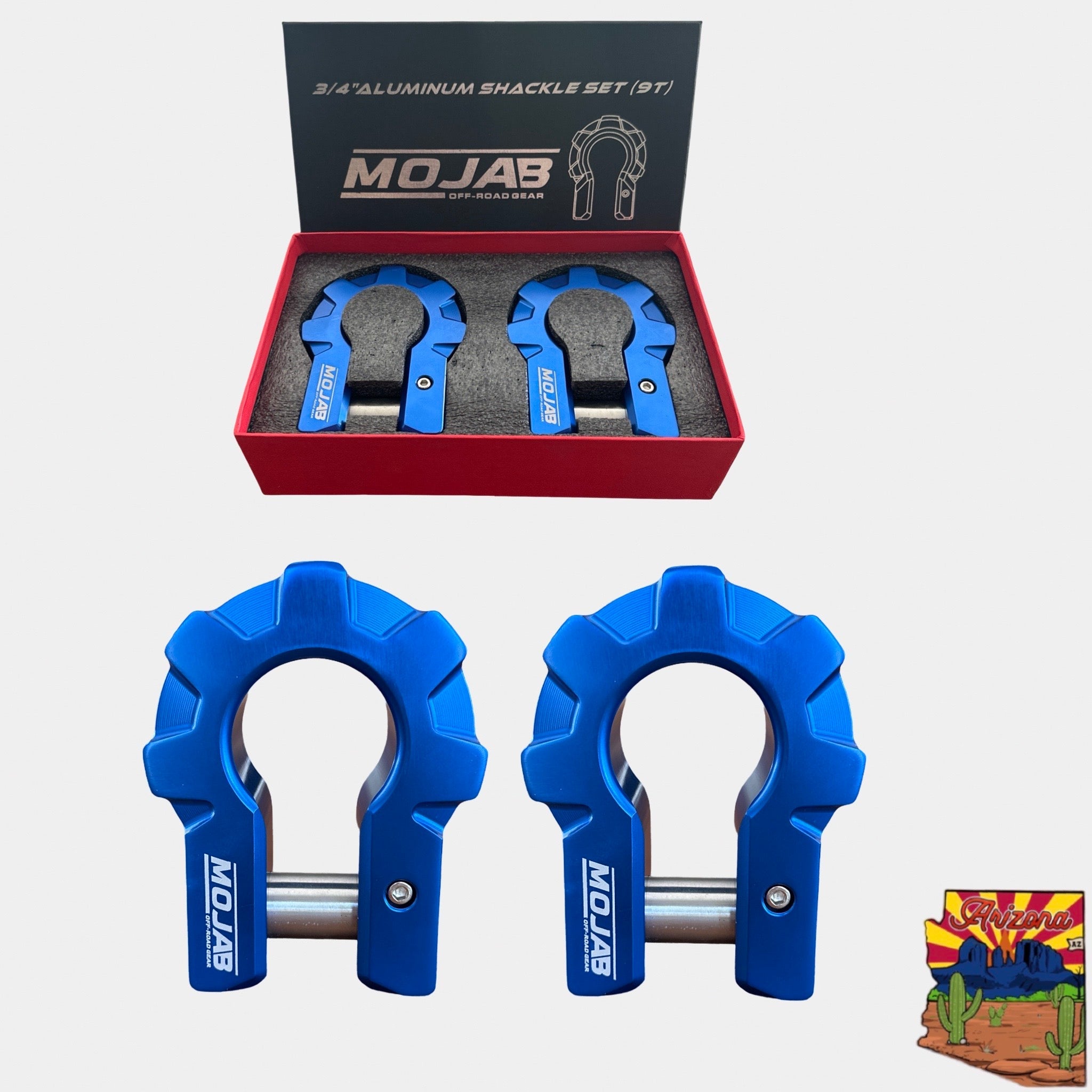 3/4'' Extreme duty Aluminum D-Shackle set (9T) (LIFETIME WARRANTY*)