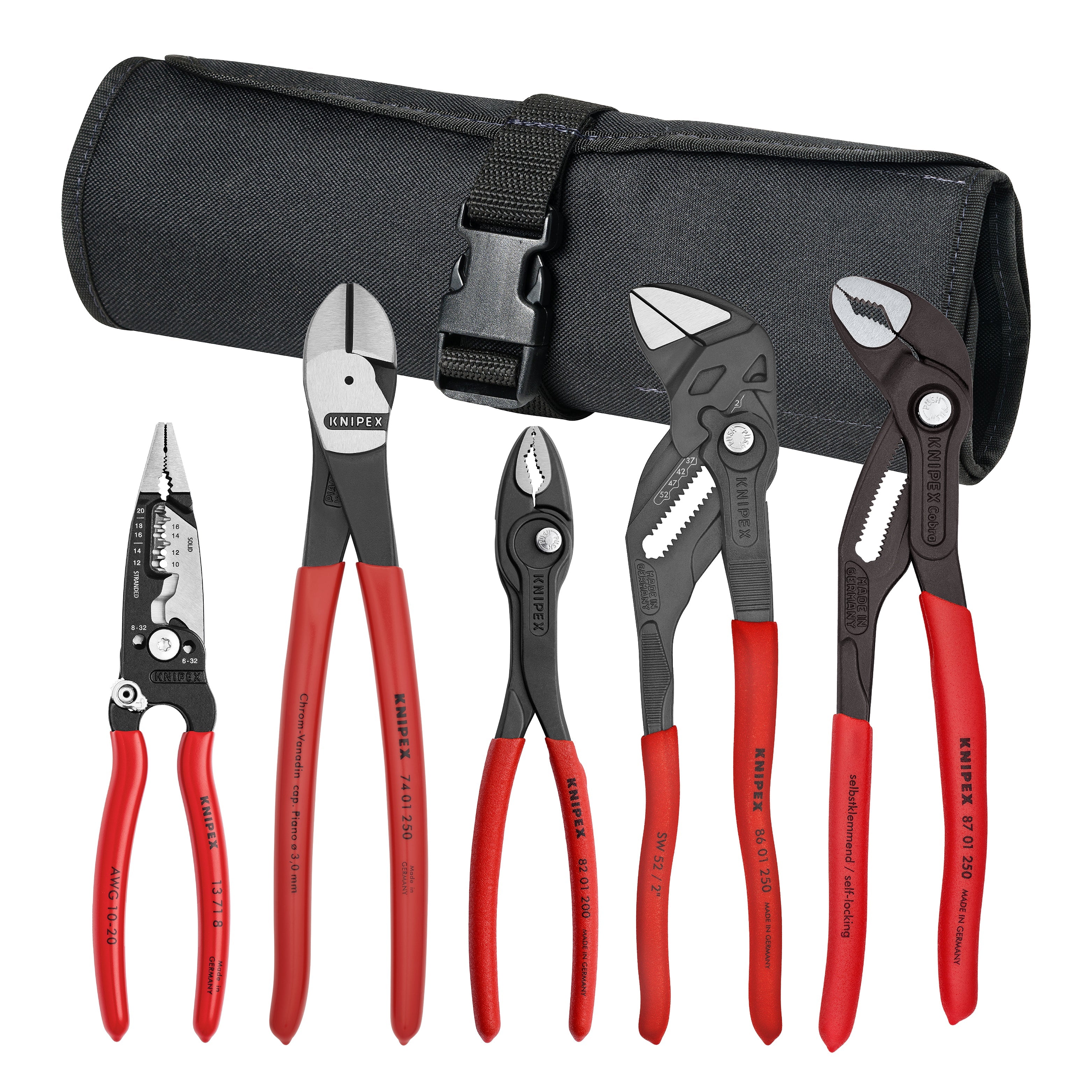 Knipex Core Pliers Set In Tool Roll 5 Pieces 9K 00 80 150 US