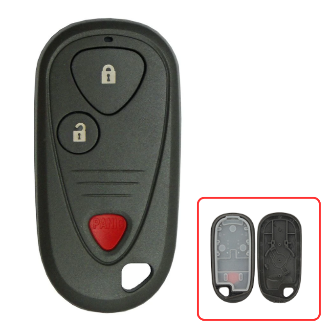FCC ID E4EG8D-444H-A Remote fob case 3 button with panic for Acura CL RL TL RSX 2003