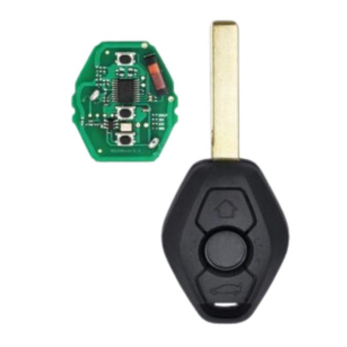 BMW 2004-2005 5 Series and  6 Series Remote Key Fob CAS2 Chip 46, with FCC ID: LX8FZV and 315 MHz