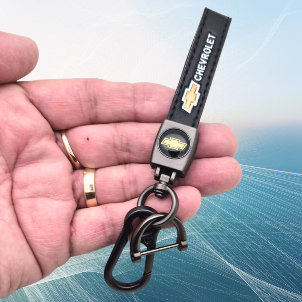 Custom Leather Car Brand Keychain with Anti-Lost D-Ring – Sleek Auto Accessory for Men & Women