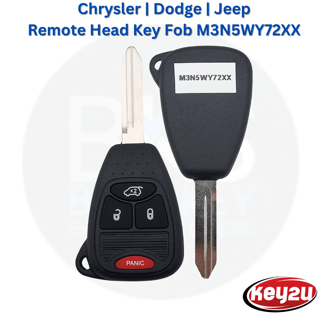 Dodge Chrysler Jeep 2004 - 2008 Remote Head Key Fob FCC ID: M3N5WY72XX - 4Button - 315 MHz