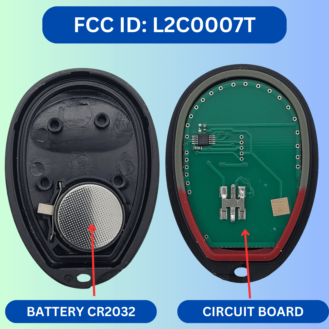Chevrolet GMC FCC ID: L2C0007T 3-Button Remote Transmitter operating at 315 MHz. (key2u)