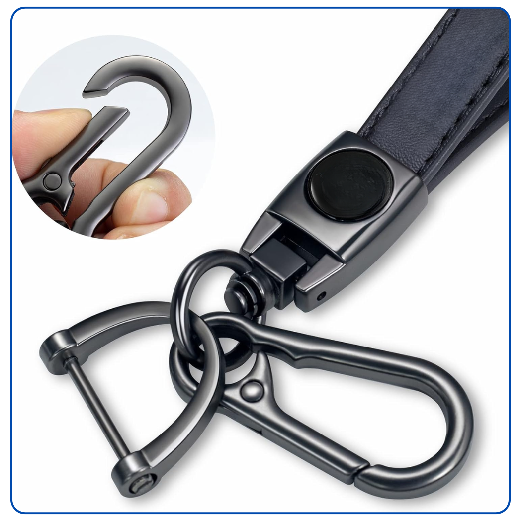 Nissan Style Custom Leather Car Brand Keychain with Anti-Lost D-Ring – Stylish Vehicle Brand Accessory