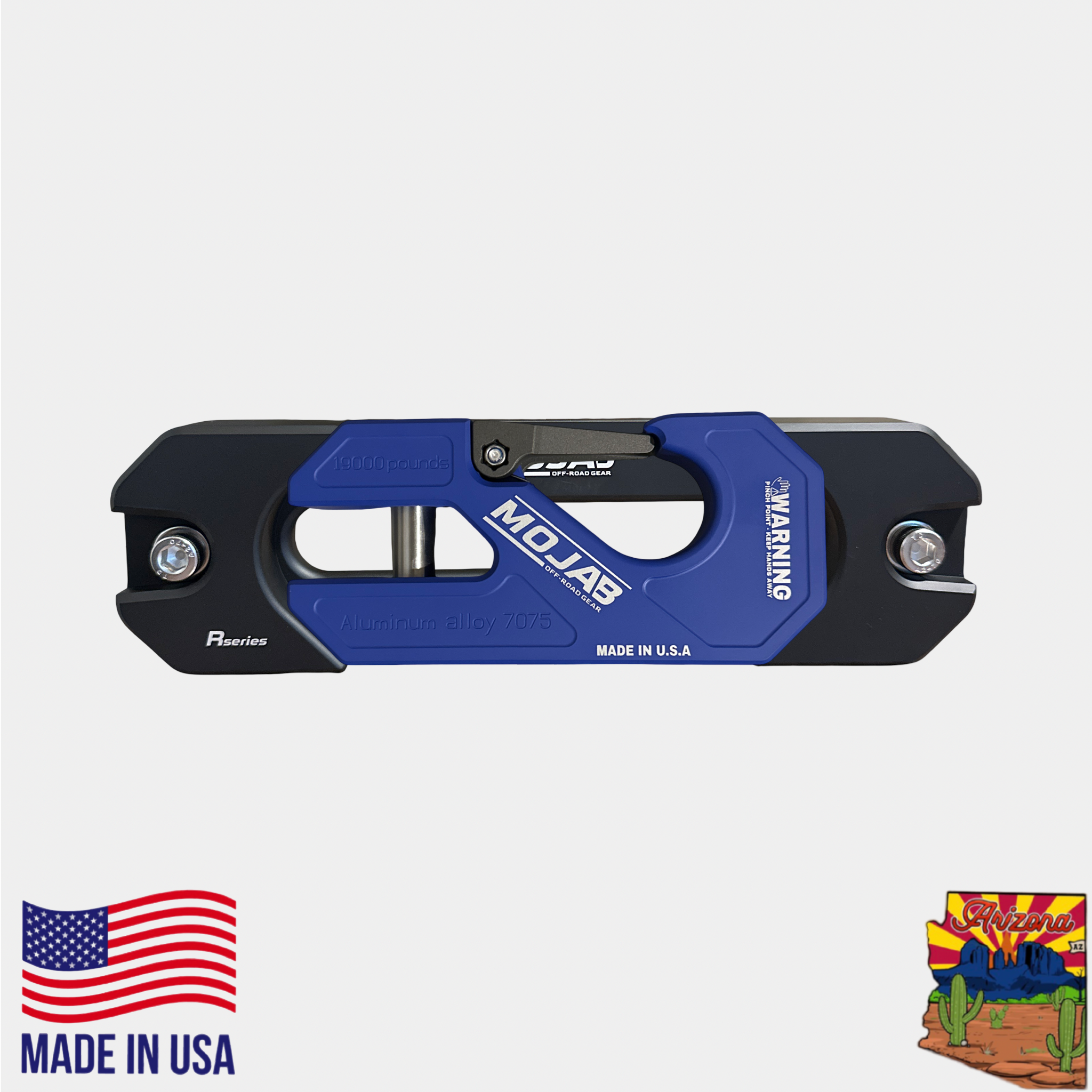 Aluminum Recessed Winch Shackle with Fairlead Kit, closed latch (LIFE TIME WARRANTY*)