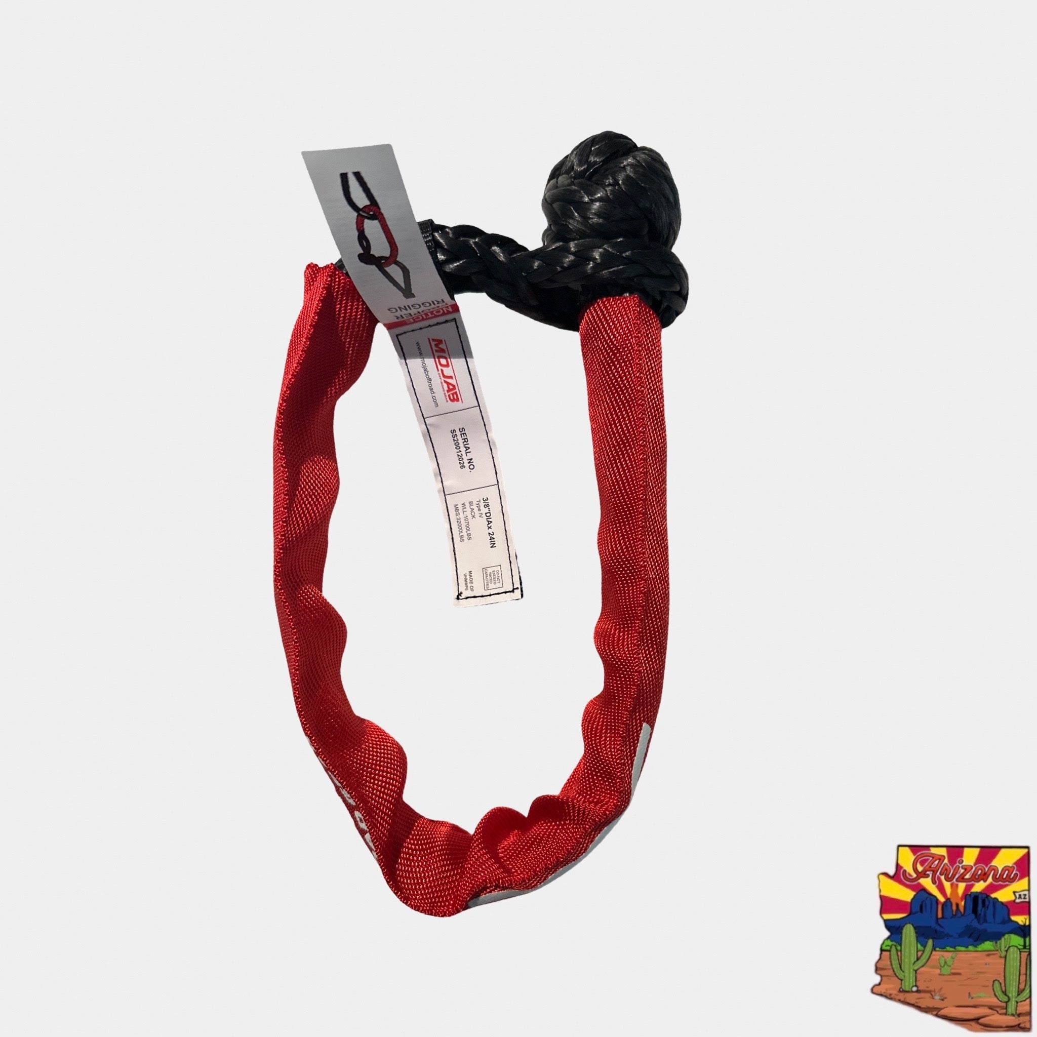 Soft Shackle 3/8'' x 22” with sleeve and bag (Single Shackle) (Lifetime Warranty)