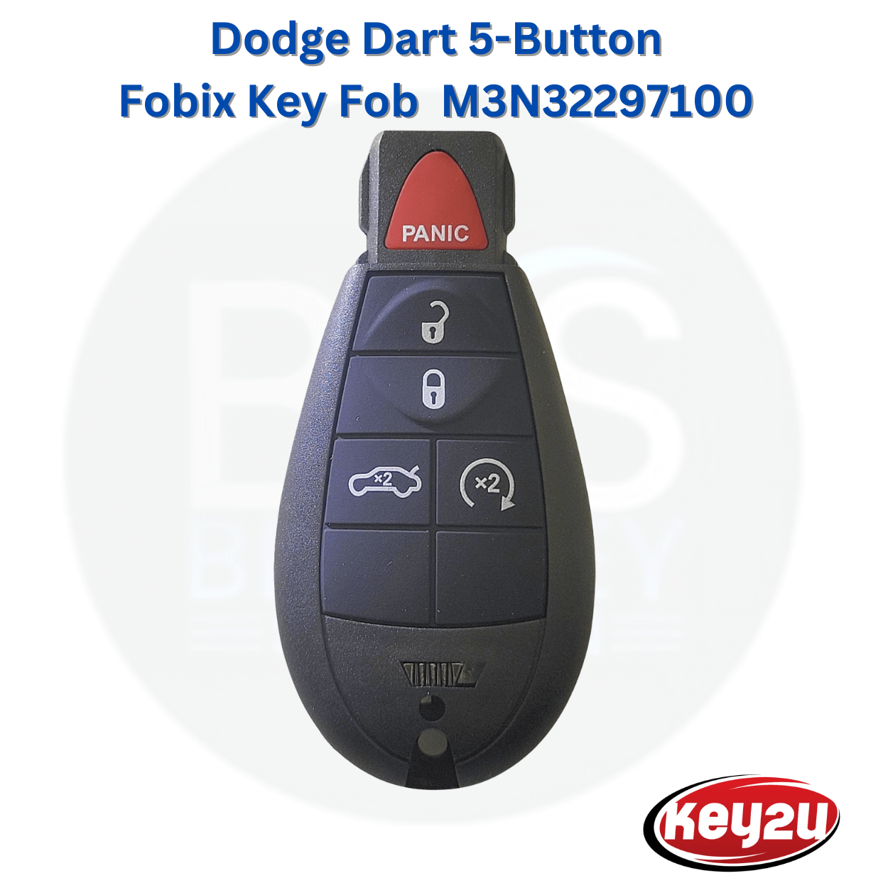 Dodge Dart Fobik Key Fob 5-Button FCC ID: M3N32297100 / Part No. 56046773AA - 433 MHz