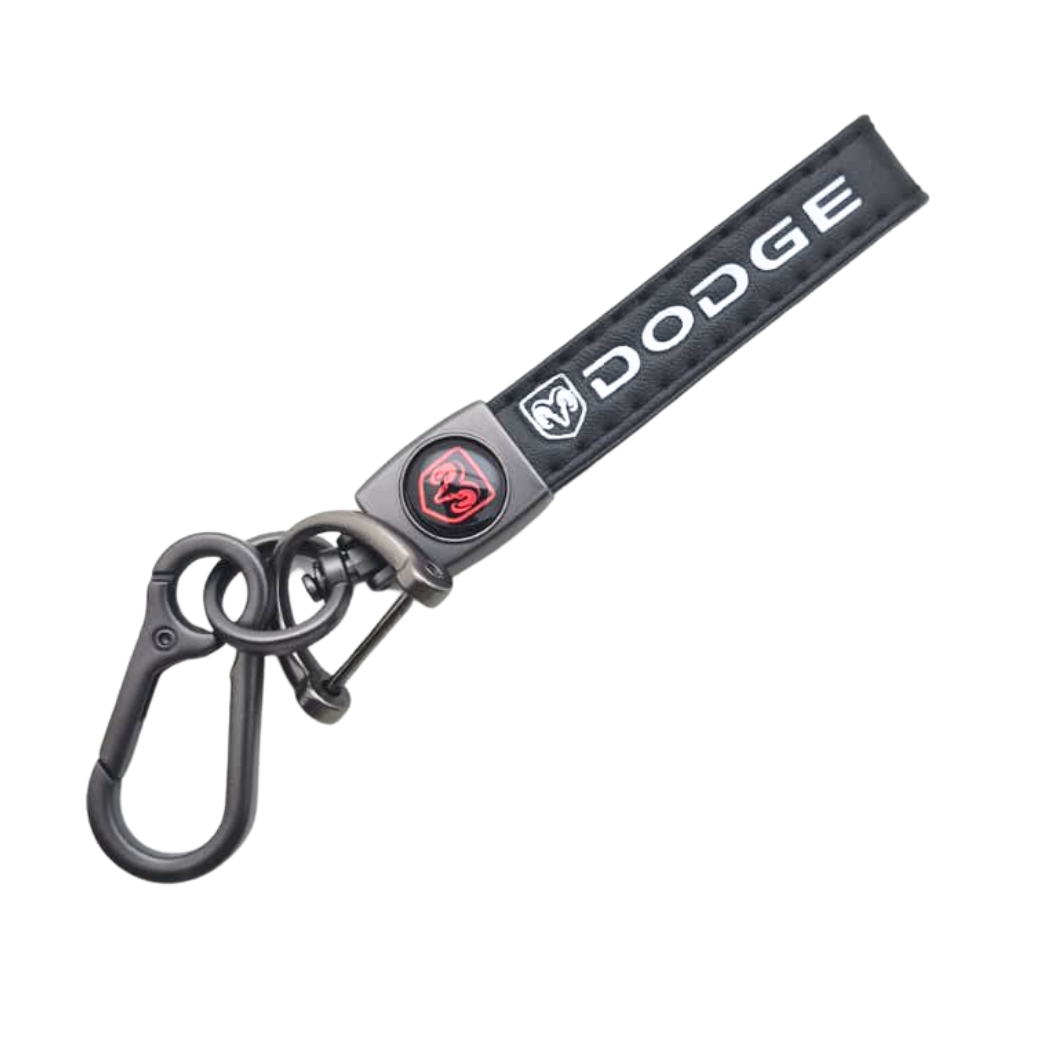 Custom Leather Car Brand Keychain with Anti-Lost D-Ring – Sleek Auto Accessory for Men & Women