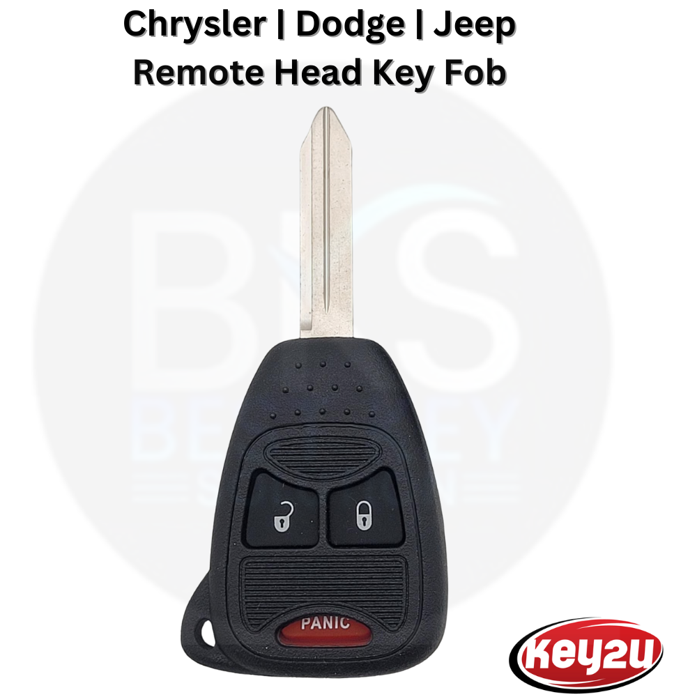 Chrysler Dodge Jeep Remote Head Key Fob Replacement for FCC ID: OHT692427AA, OHT692713AA (3-Buttons) 315 MHz