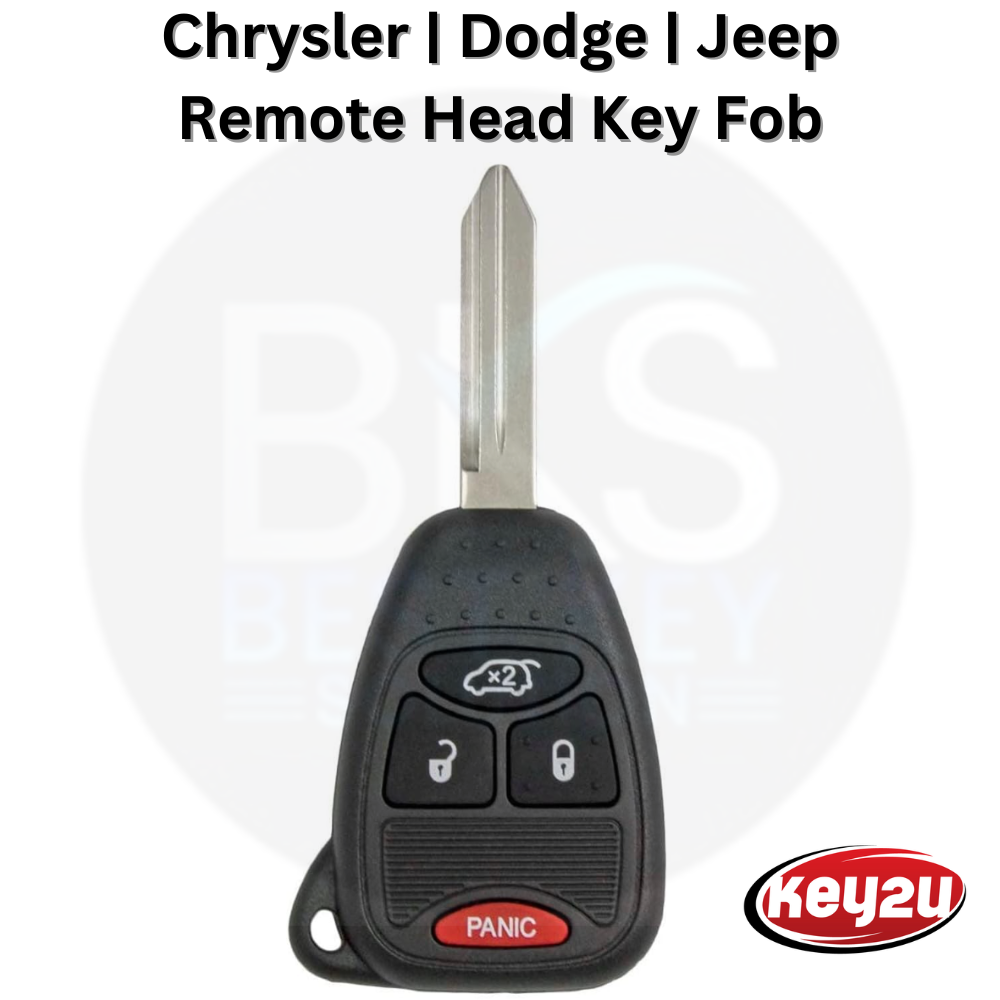 Chrysler Dodge Jeep Remote Head Key Fob Replacement for FCC ID: OHT692427AA, OHT692713AA (4-Buttons) 315 MHz