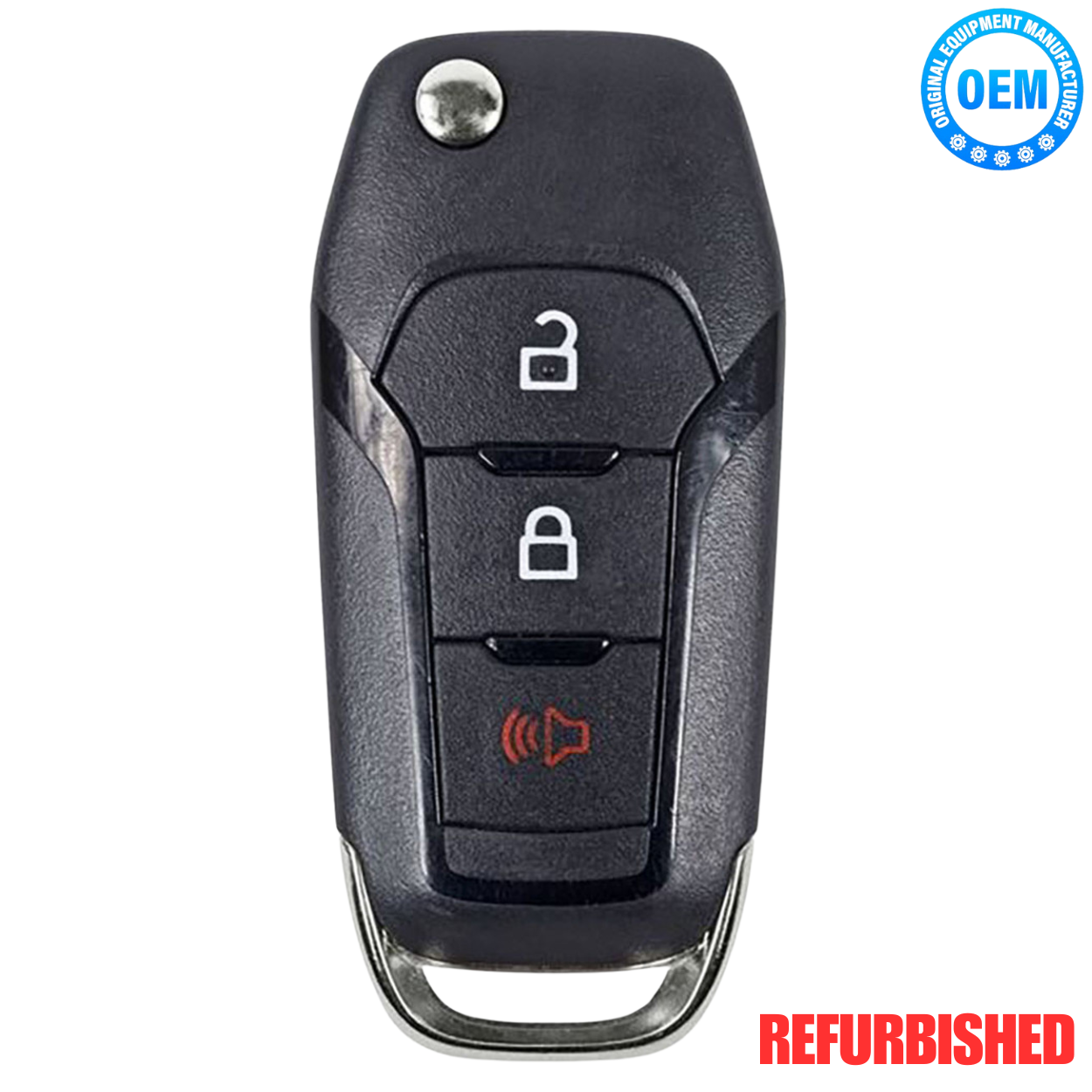 Ford 3 Button Remote Head Flip Key Fob FCC ID: N5F-A08TAA, P/N: 164-R8130, Key HU101, Refurbished