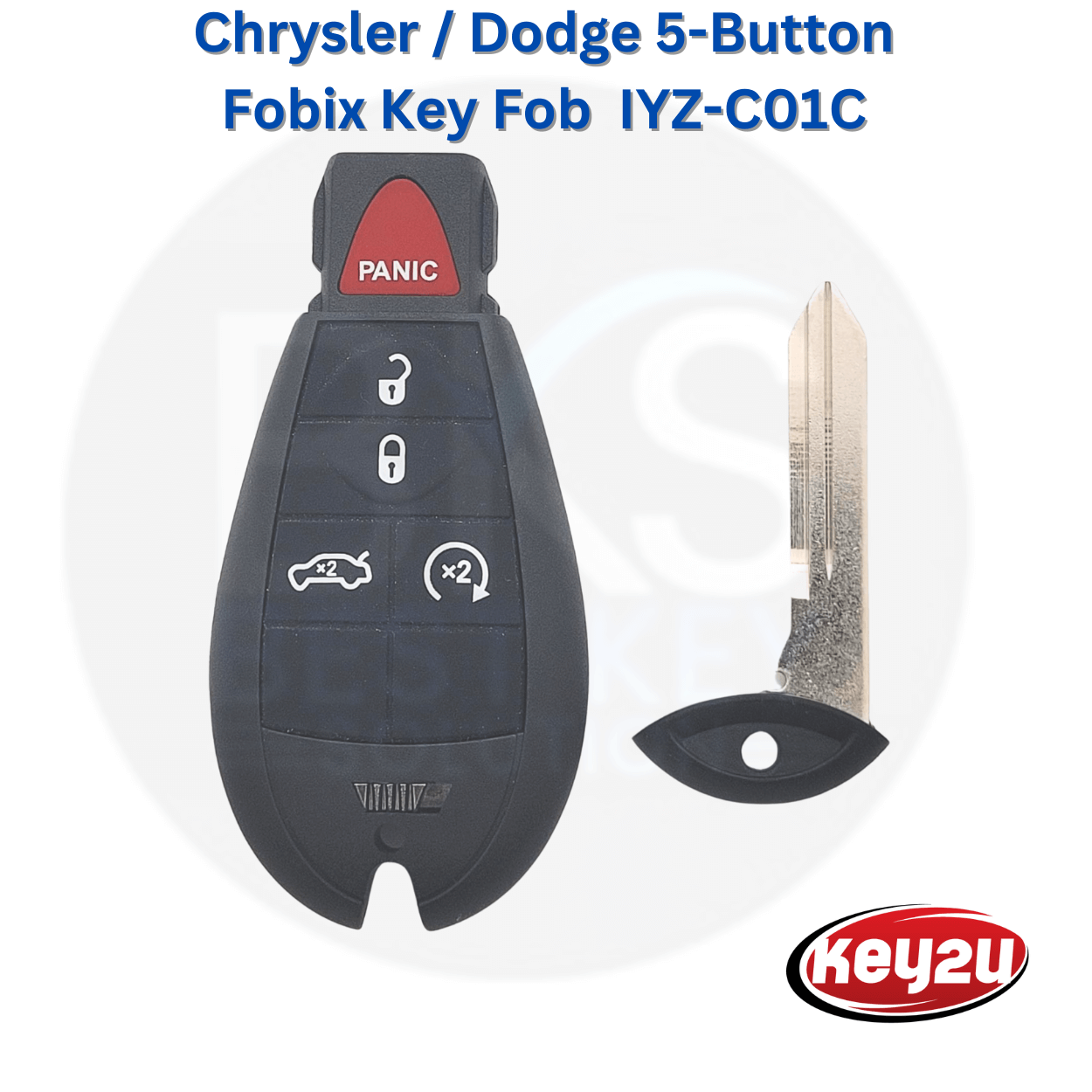 Chrysler / Dodge 2008-2013 Fobix Key Fob 5-Button FCC ID: M3N5WY783X / IYZ-C01C Chip ID-46 433 MHz