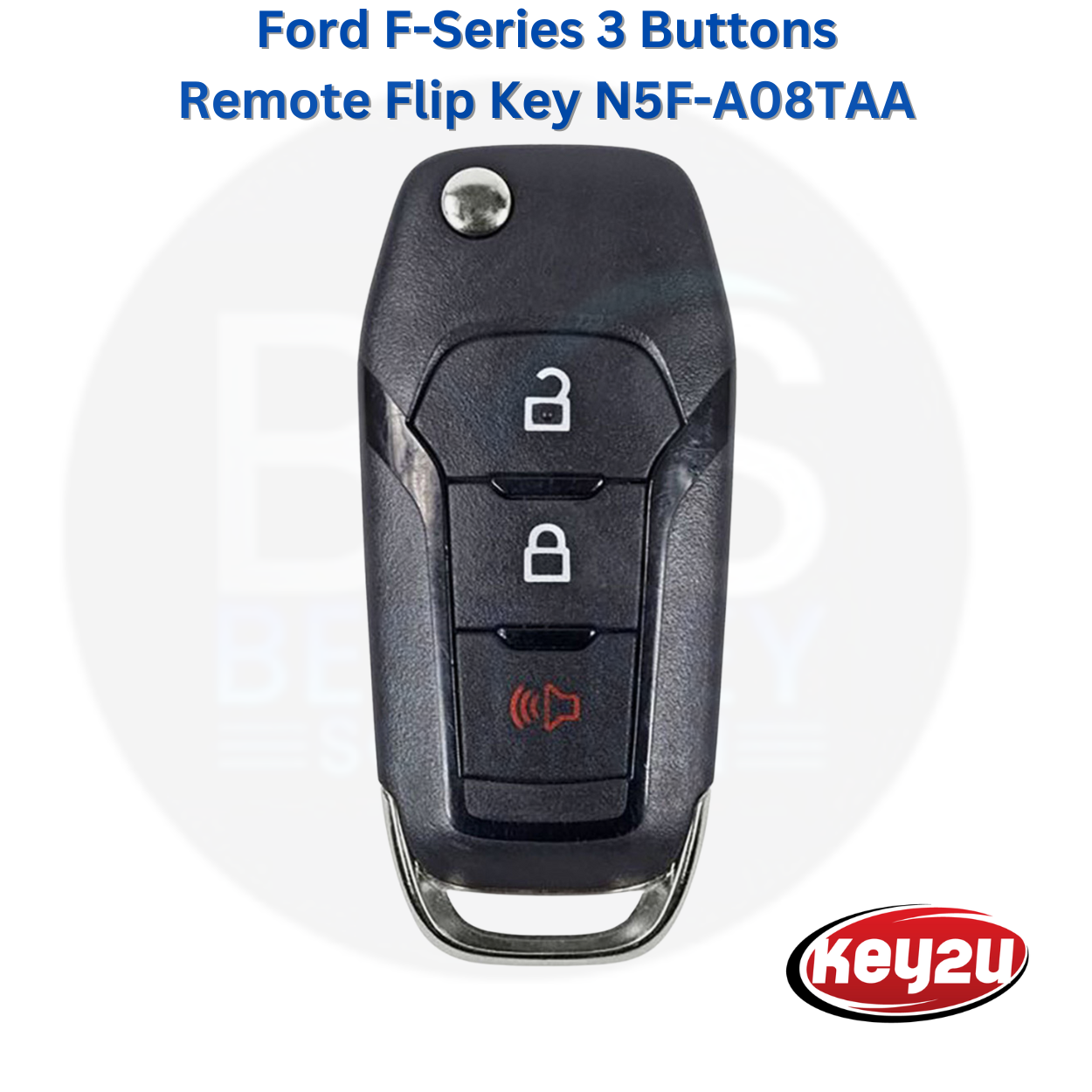 Ford F-Series 3 Button Remote Head Flip Key Fob FCC ID: N5F-A08TAA, P/N: 164-R8130, Key Blade HU101 (key2u)
