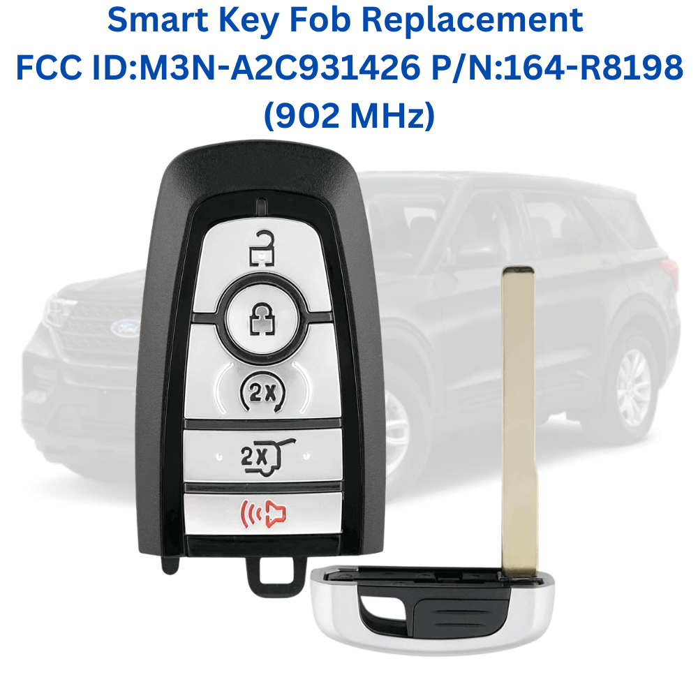 Ford Expedition, Explorer, Escape (2018-2023) Smart Keyless Entry Key Fob, 5-Button FCC ID:M3N-A2C931426, P/N:164-R8198 (902 MHz)