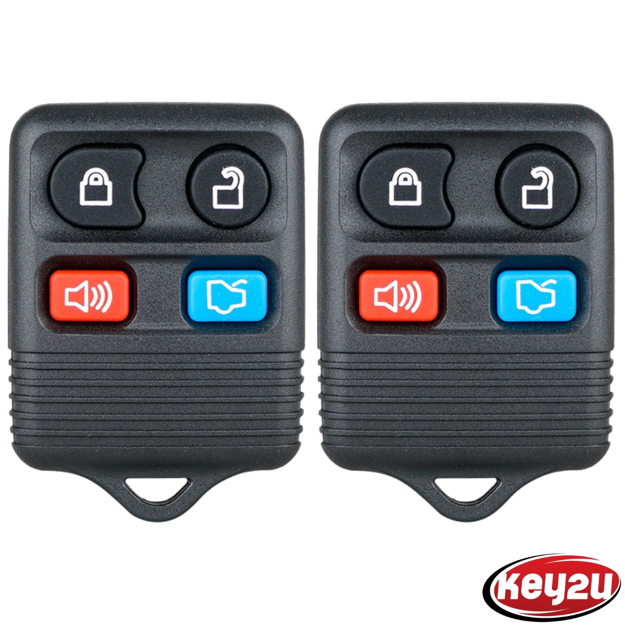 Ford Lincoln Mercury Key Fob, Keyless Entry Remote 3 Button and 4 Button OEM Compatible (Pack of 2)