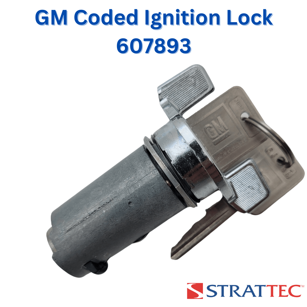 Authentic Ignition Switch Cylinder For 1968-1978 GM Vehicles with 2 Key, Strattec P/N: 607893