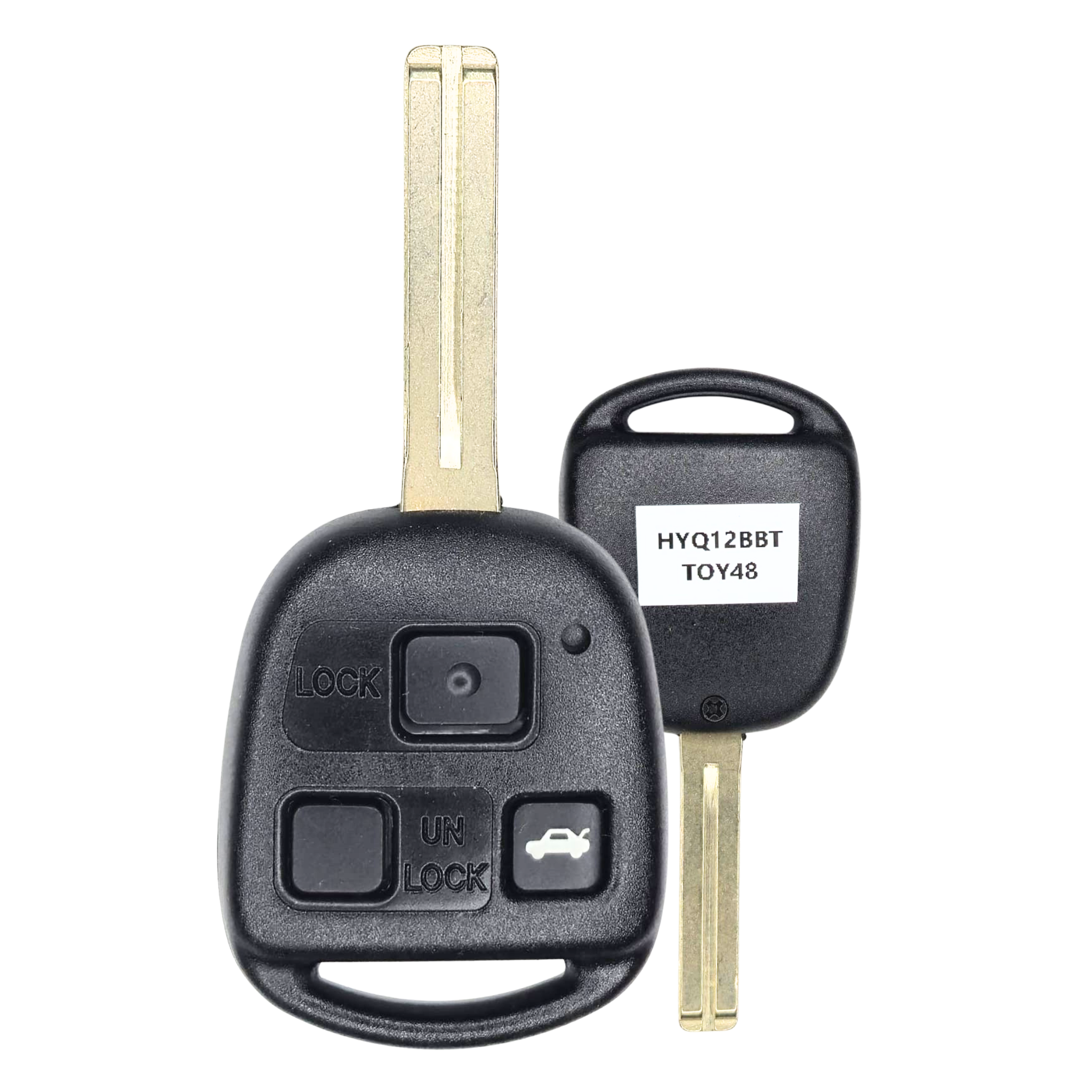 Lexus 3 Button Remote Head Key FCC ID: HYQ12BBT, ID: 4D68 - Chip, 315 MHz