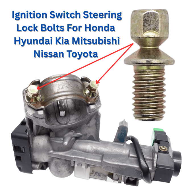 Ignition Lock Break-Away Shear Bolts for Ignition Lock Assembly Honda Hyundai Kia Toyota and More (Pack of 6-pcs.)