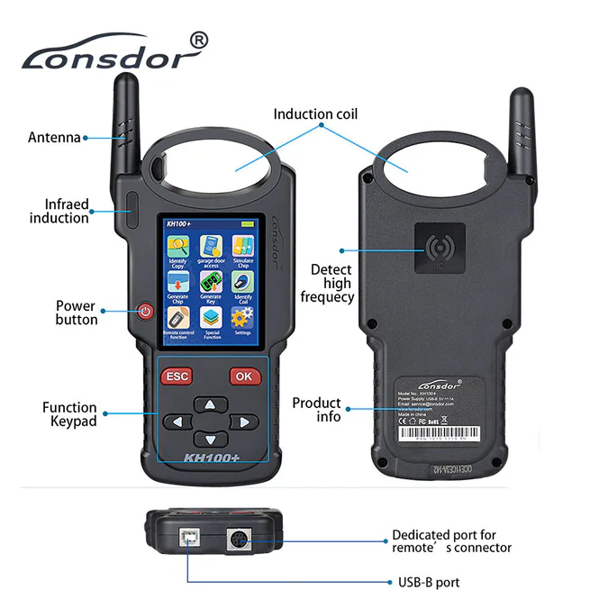 Lonsdor KH100+ Full Featured Smart Key Remote Programmer with Toyota AKL Online Calculation 1 Year Activation