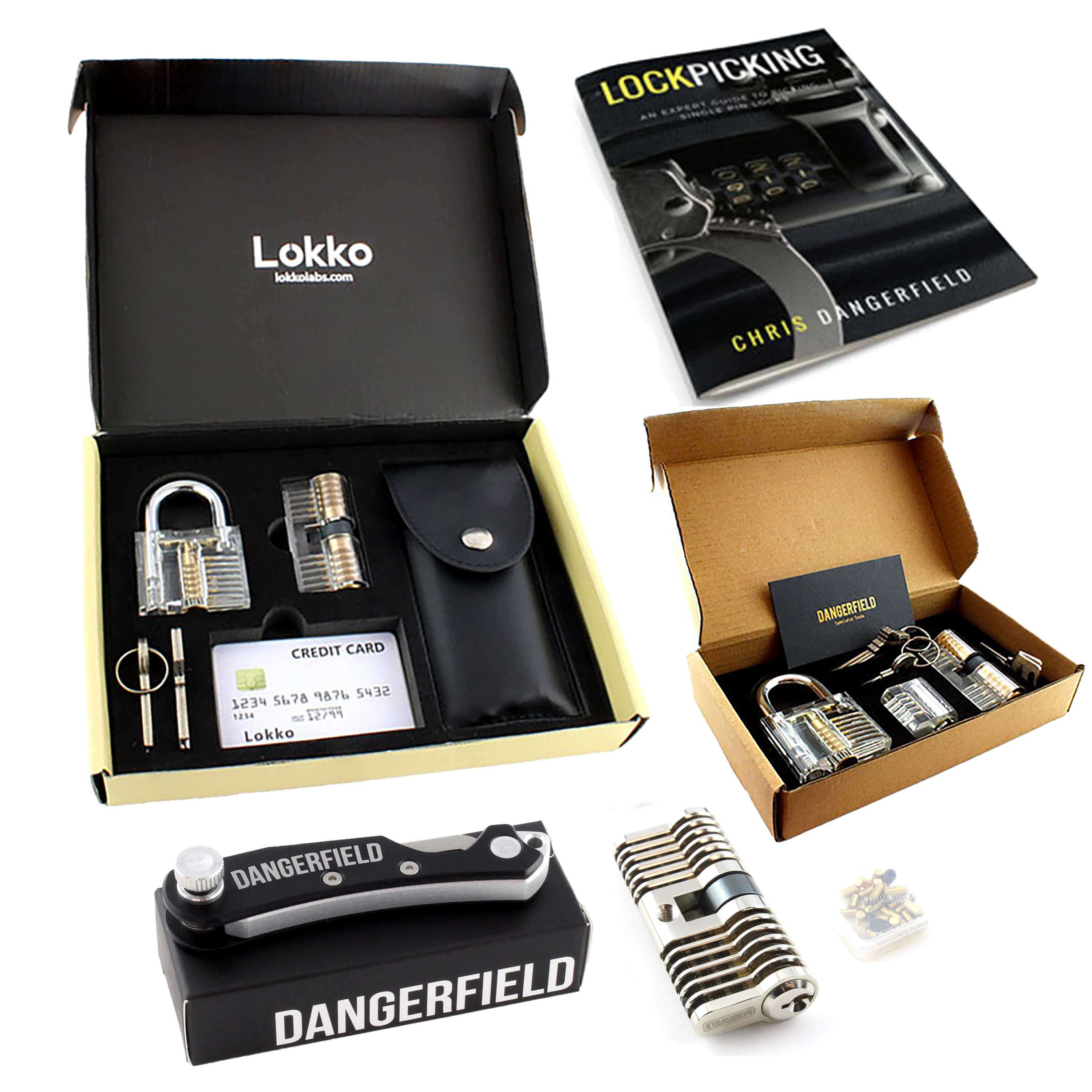 Lock Pick Set - Ideal for Beginners: Lock Picks by LOKKO, Practice Locks, Covert Kit + How-to Guide