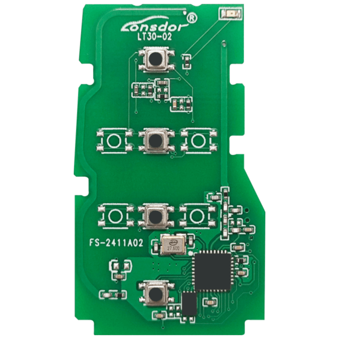 Lonsdor LT30-02 4Btns Universal Smart Remote PCB Compatible for Toyota Smart Key Fob with Board Numbers 0110, 1320, 2000, 2550, 2561 and Chip 4A-aa, 4A-BA.