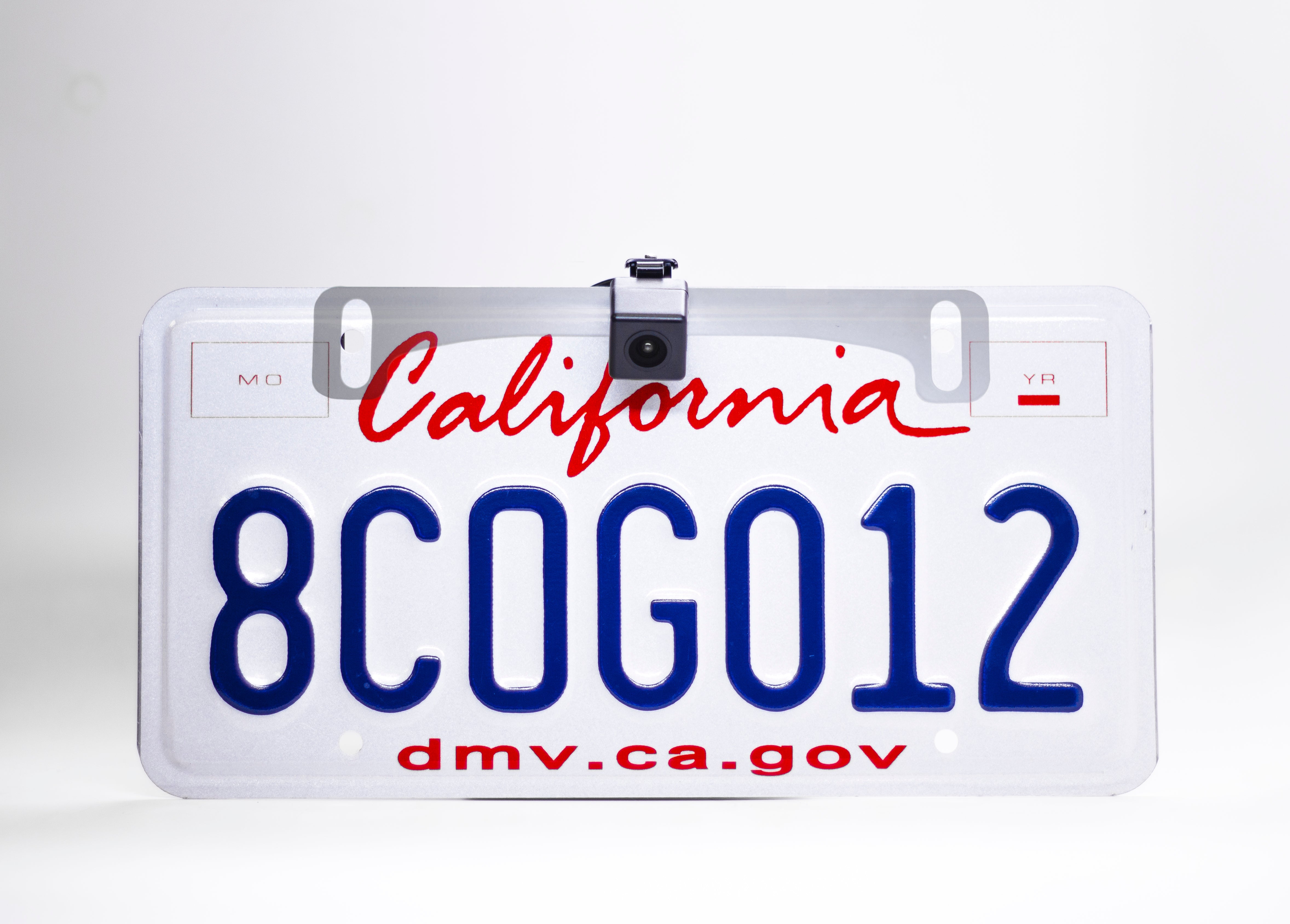 Master Tailgaters Small License Plate Frame Backup or Front Camera with IP68 Waterproof, and 170° Wide Angle Camera