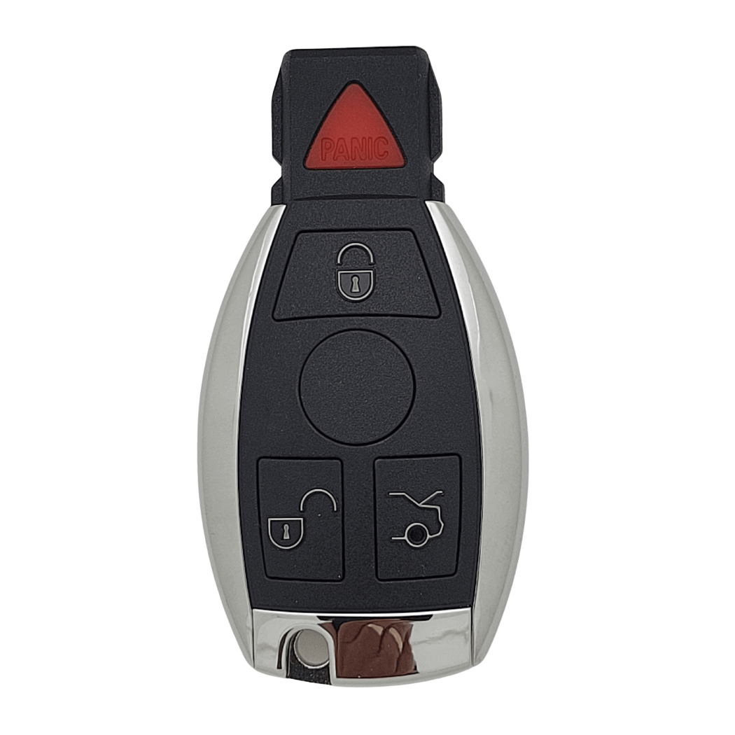 Mercedes Benz Key Fob Replacement | 4-Button Fobik Key | FCC ID: IYZ-3312, 315 MHz | 2 Batteries for Improved Performance