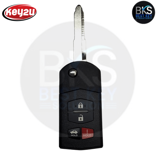 Mazda 3, 6, MX-5 Miata Remote Flip Key Fob FCC ID: BGBX1T478SKE125-01, P/N: BBM4-67-5RY (315 MHz)
