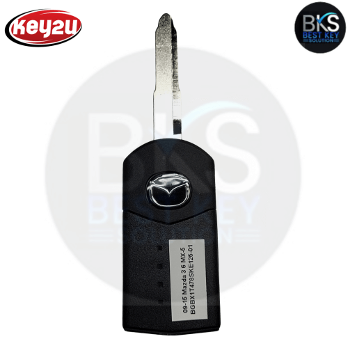 Mazda 3, 6, MX-5 Miata Remote Flip Key Fob FCC ID: BGBX1T478SKE125-01, P/N: BBM4-67-5RY (315 MHz)