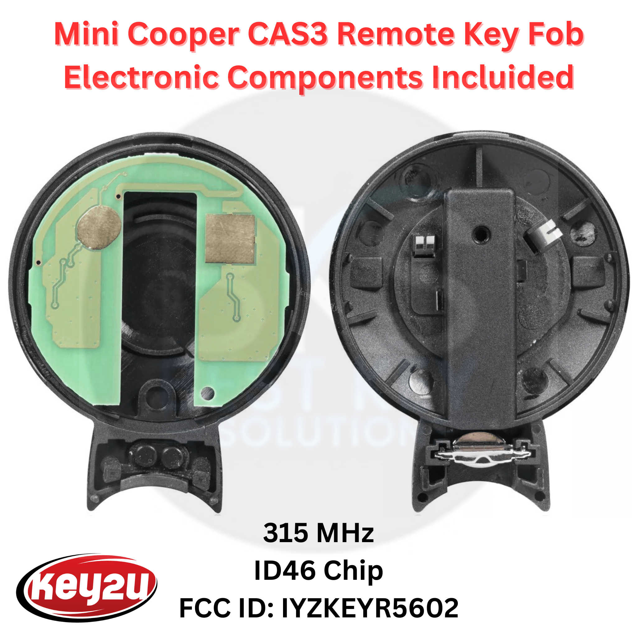 Mini Cooper 2006-2013 3Btns CAS3 Remote Key Fob,  FCC ID: IYZKEYR5602 - 315 MHz. No Comfort Access