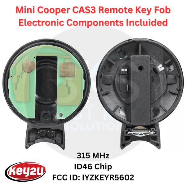 Replacement 3-Button Smart Key Fob For BMW Mini Cooper (2007-2014) - 868MHz, Black, Needs Programming 5 thumbnail image