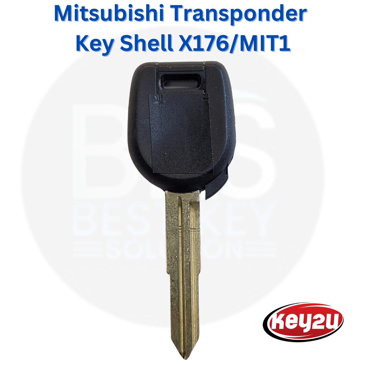 Mitsubishi Transponder Key Shell Blade X176 for MIT1 MIT8 MIT12 (key2u).
