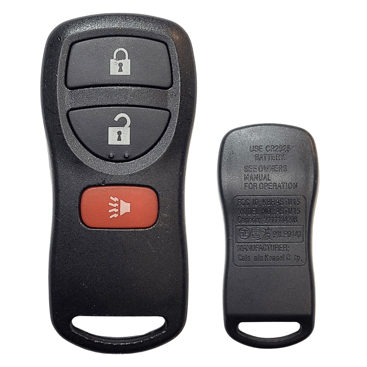 Nissan Infiniti 3-Button Remote Shell for FCC ID: KBRASTU15 (key2u)