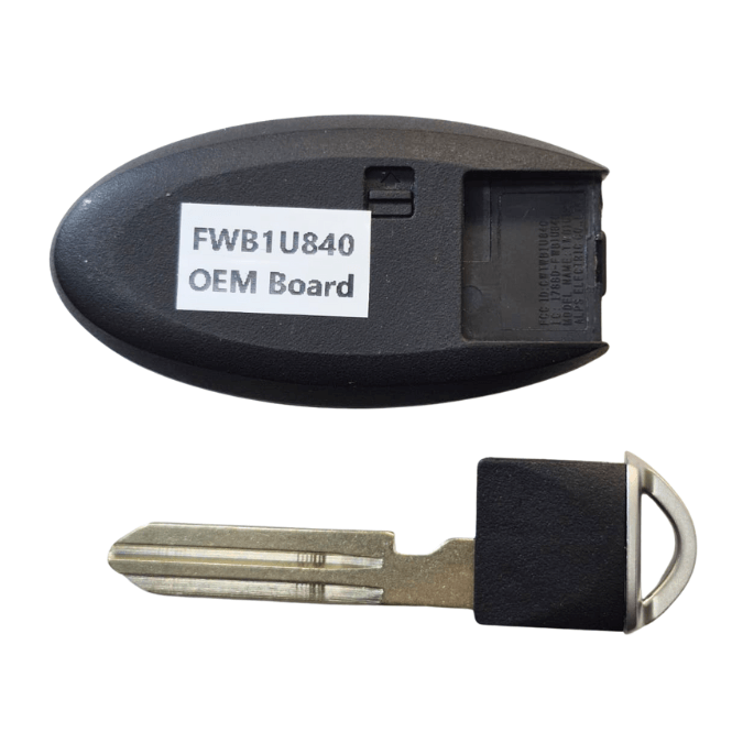 2013-2019 Nissan Sentra and Versa Smart Keyless Remote Key 4 Buttons, P/N: 285E3-3SG0D - FCC ID:CWTWB1U840, Condition: OEM Refurbished