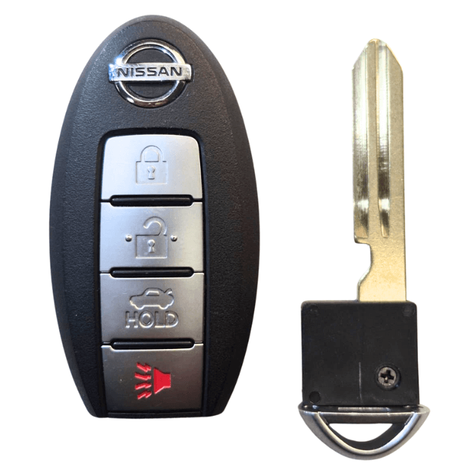 2013-2019 Nissan Sentra and Versa Smart Keyless Remote Key 4 Buttons, P/N: 285E3-3SG0D - FCC ID:CWTWB1U840, Condition: OEM Refurbished