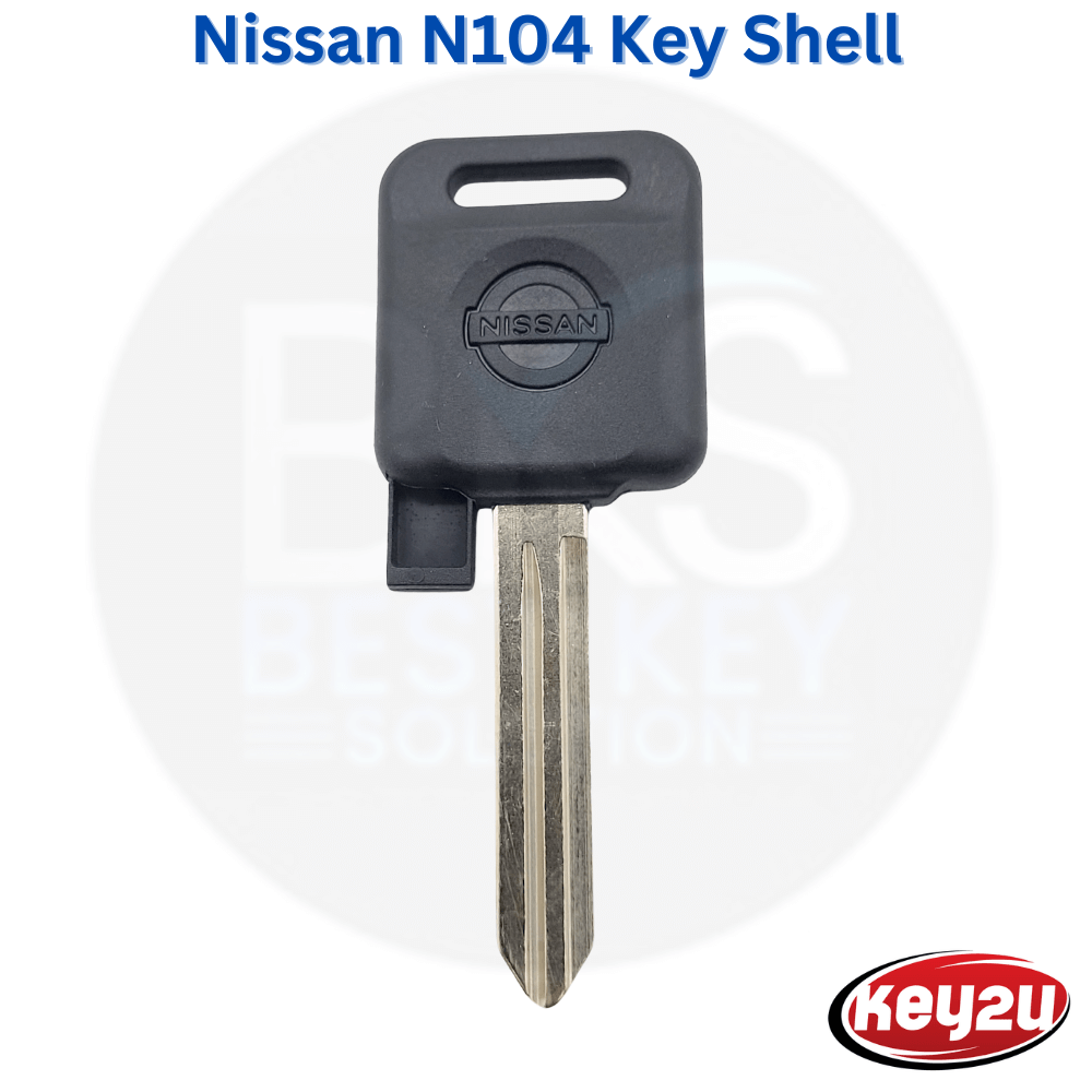 Nissan Key Shell for N102-PT and N104-PT Transponder Key with Logo and Chip Holder